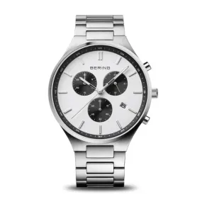 Titan Chrono | brushed silver | 11743-704