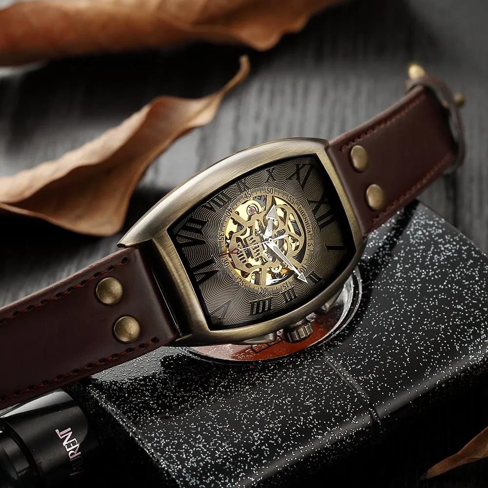Transparent Skeleton Automatic Mechanical Watch For Men