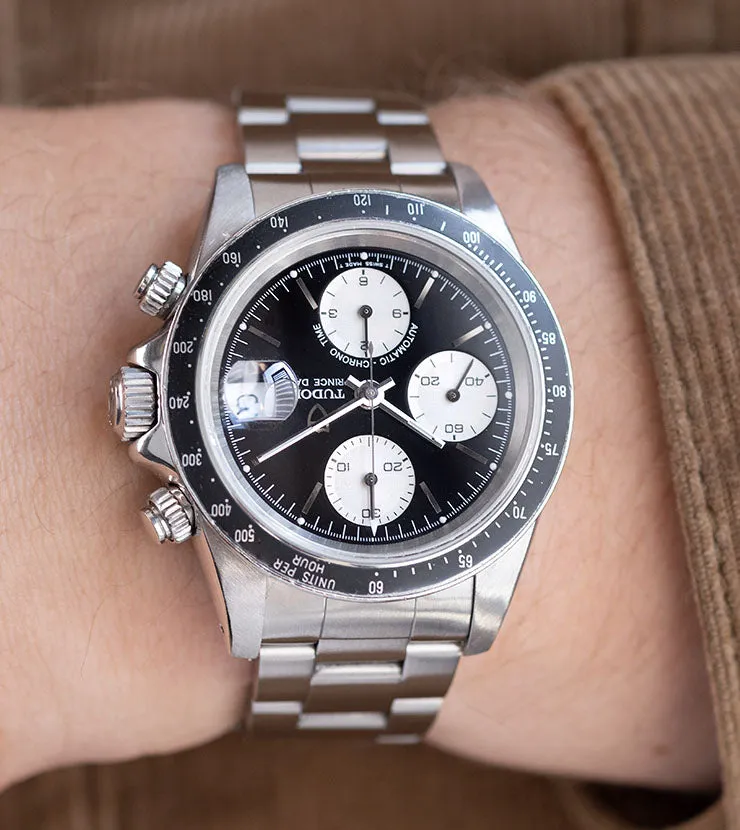 Tudor Prince Date Chronograph 79260 Small Block Black Dial