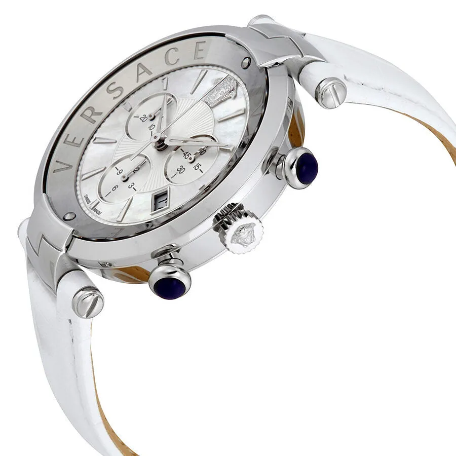 Versace Reve Chronograph Mother of Pearl Dial Unisex Watch VAJ02 0016