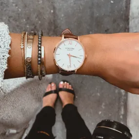 VINCERO The EROS Rose Gold   Brown