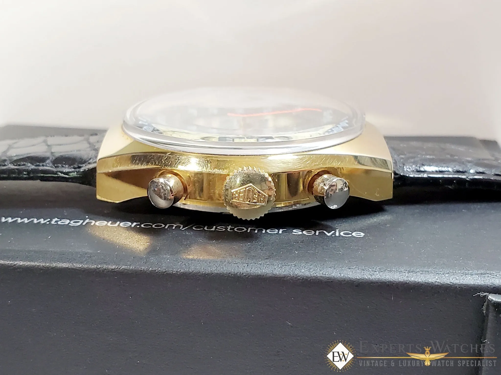Vintage 1970s Heuer Chronograph Watch Valujoux 7765 1589 1611 1614 13-1 Box