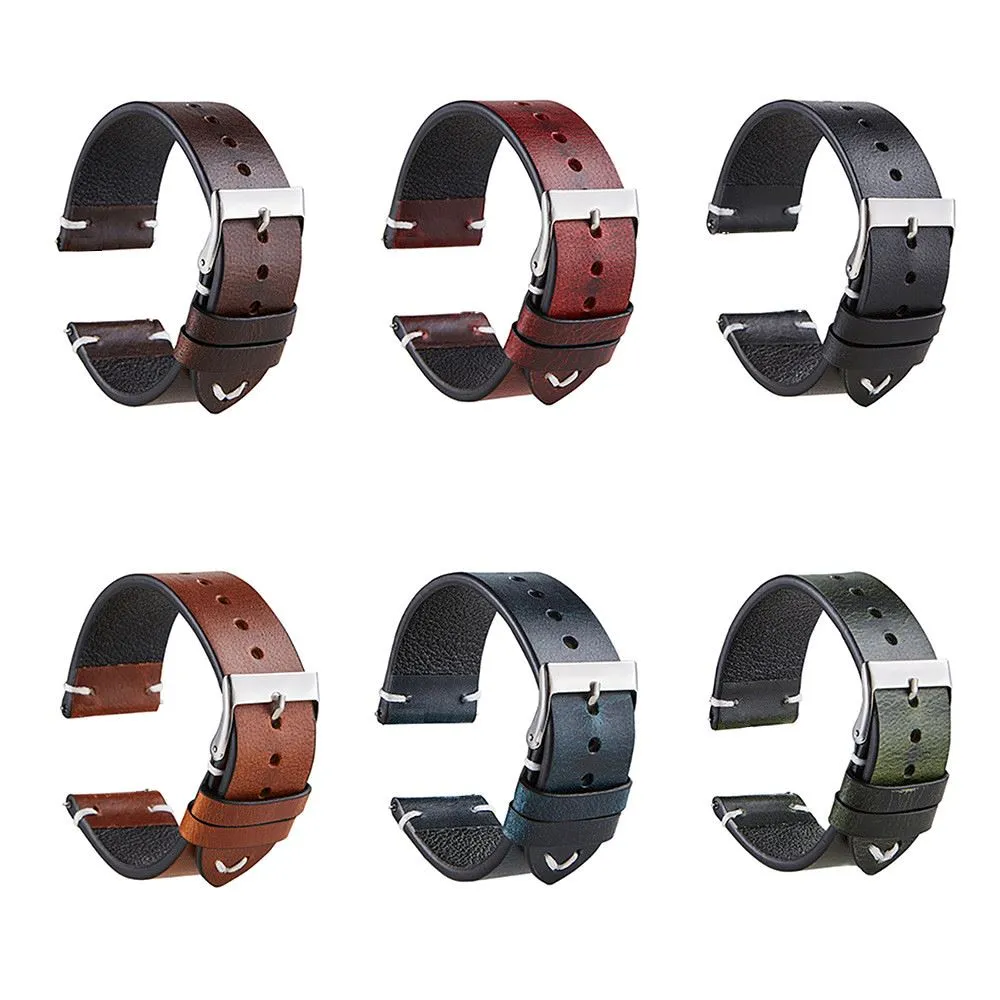 Vintage Oiled Leather Watch Straps Compatible with the Huawei Watch 3