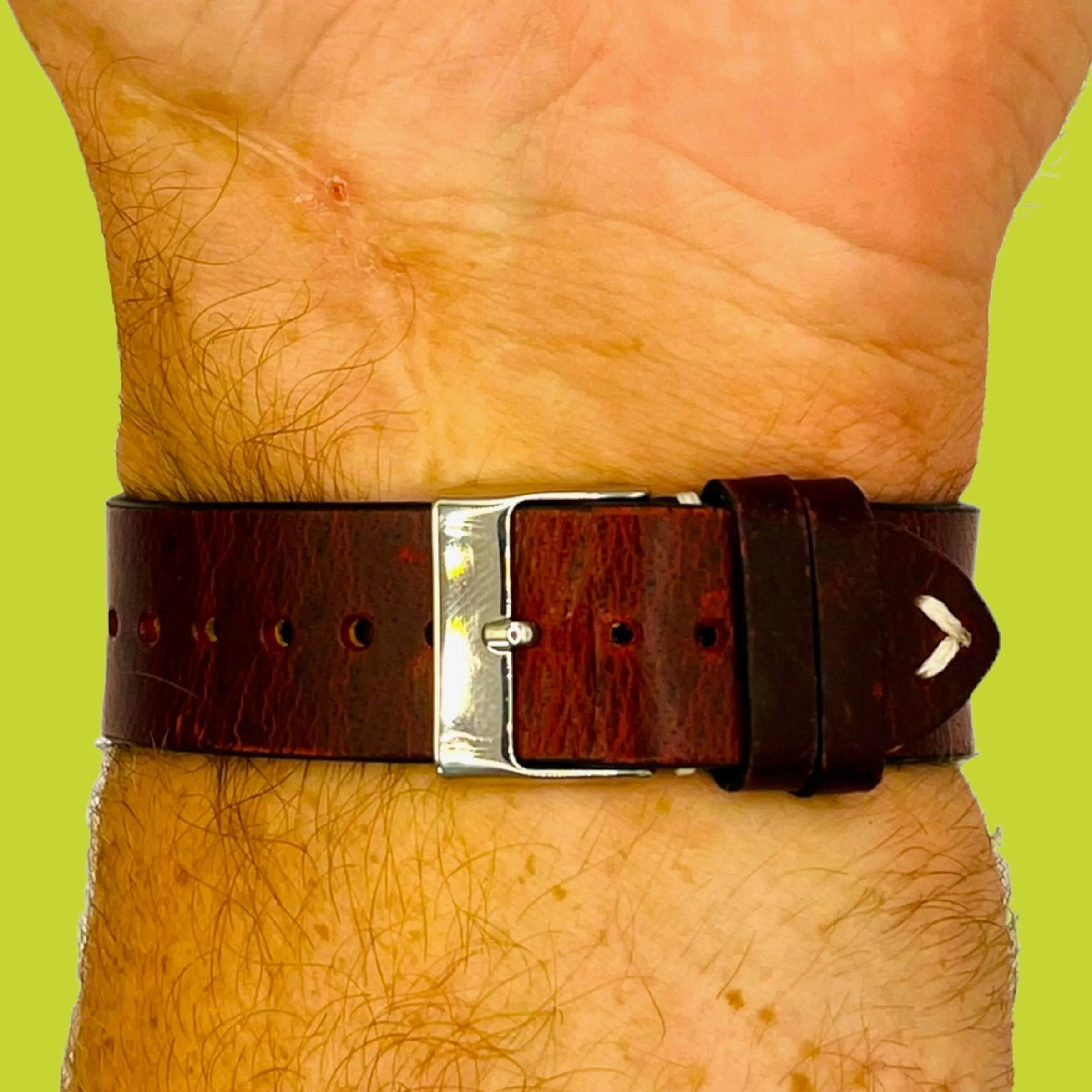 Vintage Oiled Leather Watch Straps Compatible with the Huawei Watch 3