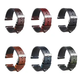 Vintage Oiled Leather Watch Straps Compatible with the Huawei Watch 3