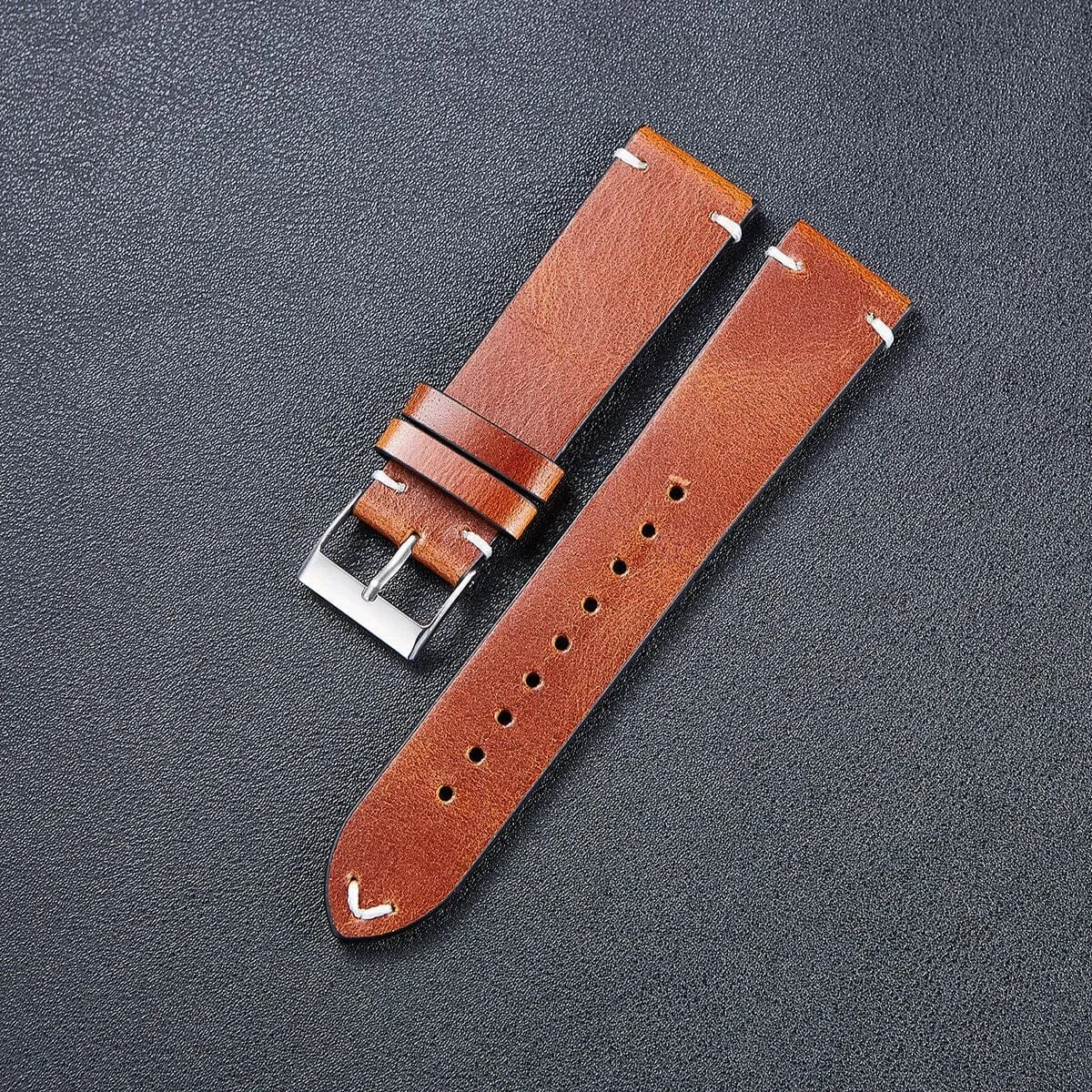 Vintage Oiled Leather Watch Straps Compatible with the Huawei Watch 3