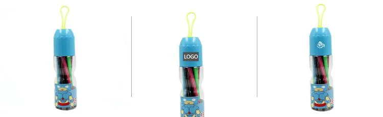 Watercolour Marker Set In Bottle With Cartoon Character Design (12)
