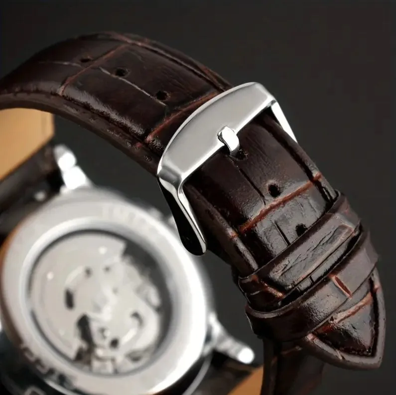 WINNER Hollow Automatic Mechanical Calendar Men's Watch