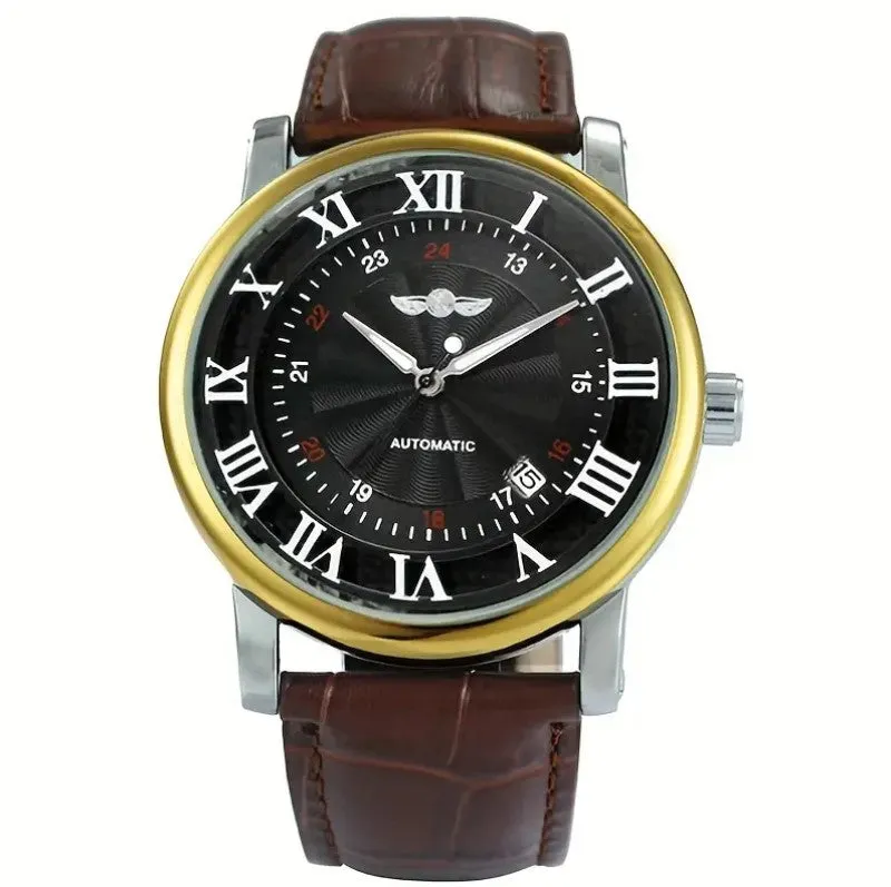 WINNER Hollow Automatic Mechanical Calendar Men's Watch