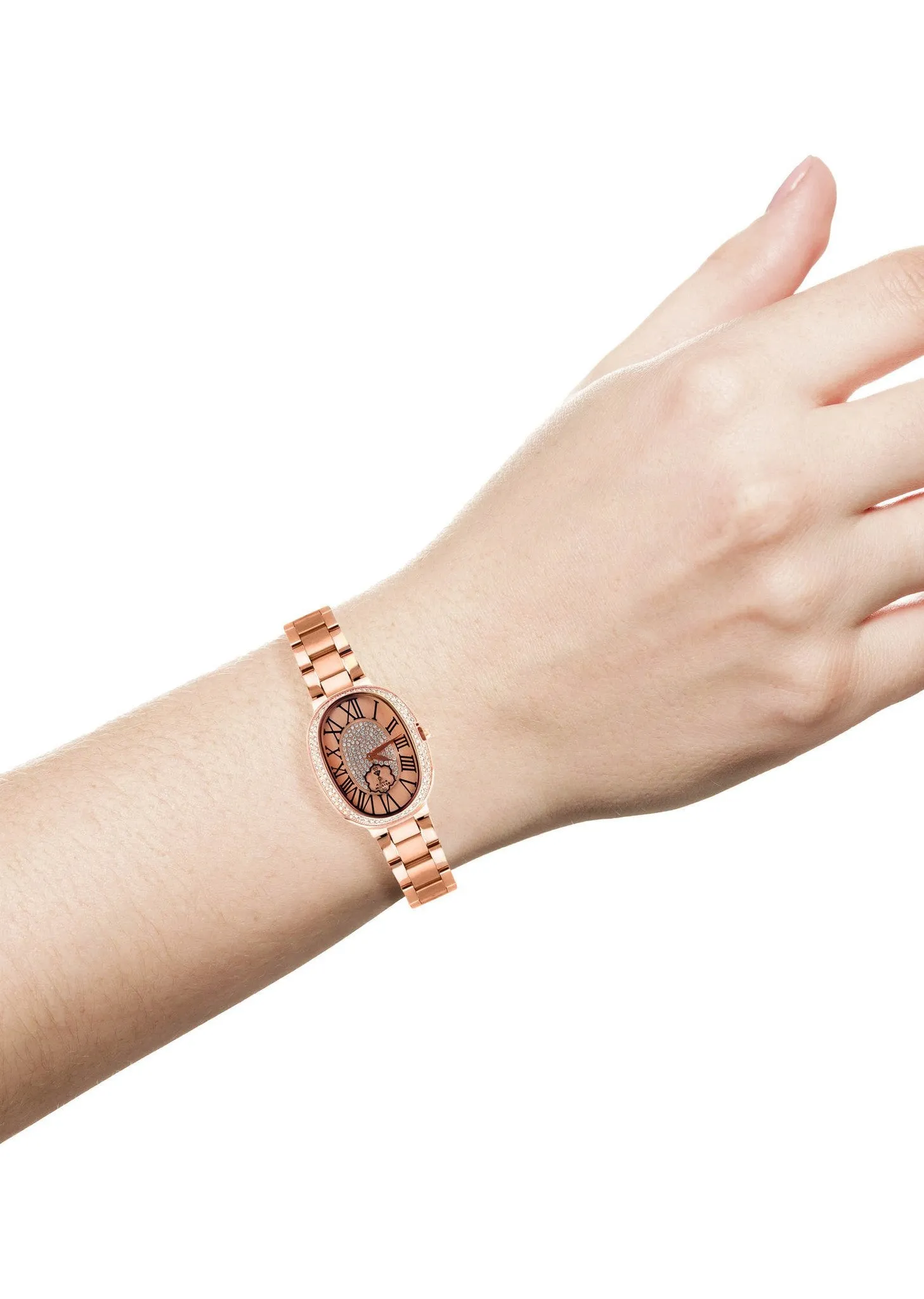 Womens Rose Gold Tone Diamond Watch | Appx 0.7 Carats