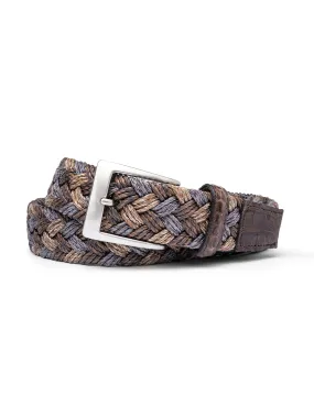 Woven Belt With Croc Tabs