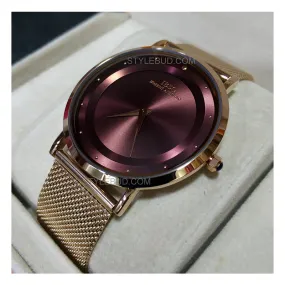 WW0541 IBSO Slim Rose Gold Mesh Chain Watch S8160G