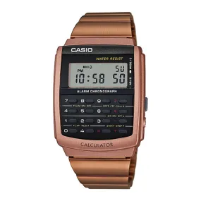 WW1867 Casio Vintage Calculator Rose Gold Chain Watch CA-506C-5ADF